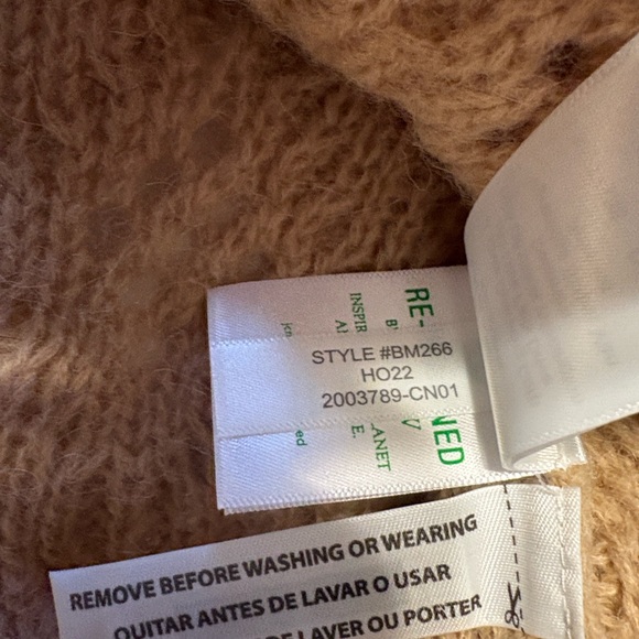 J. Crew Pointelle Scallop Trim Sweater Size S Camel Wool Alpaca Blend Open Knit - Picture 9 of 9